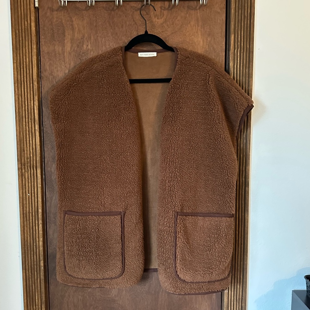 Cozy Brown Sherpa Vest